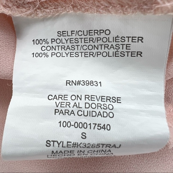 S My Michelle Pink & White Sleeveless Flowy Blouse Women’s Small 4 6 Top - Picture 5 of 7